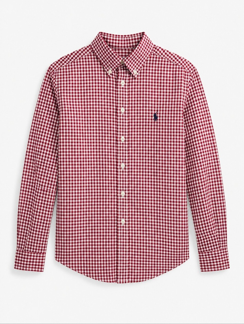 Polo Ralph Lauren Red Gingham Button Down Shirt Cotton Boys M 10-12
